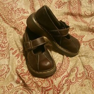 Mary Jane style Doc Martens brown